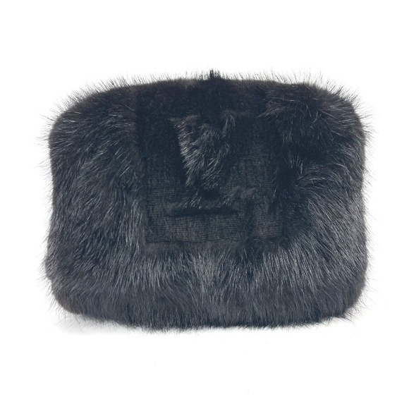 Louis Vuitton Montchon Black Vison crossbody bag shoulder mink - Picture 2 of 13